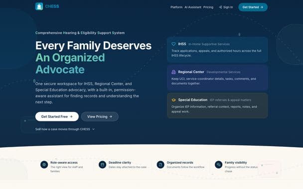 CHESS homepage: Every Family Deserves An Organized Advocate