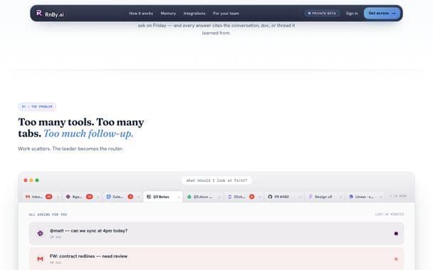 RnBy section: Too many tools, too many tabs, too much follow-up