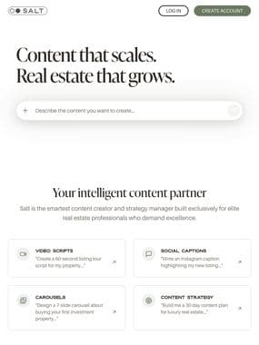 SaltBot homepage on a tablet
